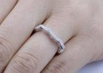OEM ODM Natural Diamond Wedding Rings , Halo Style Promise Rings 6.5mm Dimension