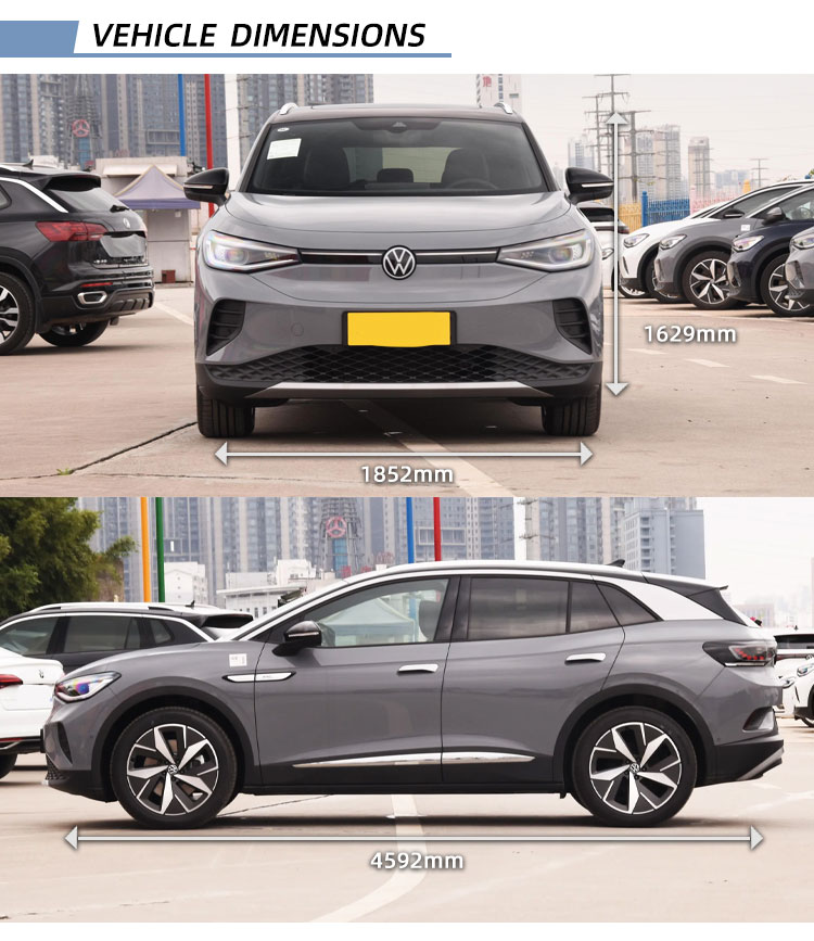 High Speed Electric Used Cars Vehicle Hot Sell Volk swagen Id4 Crozz 2022 Standard Battery PURE Version Which new car