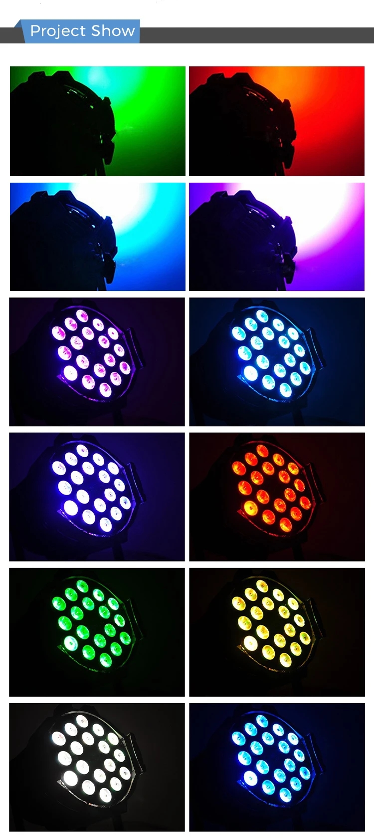 18*10W Aluminum Luz LED Par Uplights For Party Stage Effect RGBW 4in1 DMX Dj