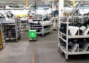 Wholesale 2000kg Loading Unidirectional Tugger AGV For Cosmetic Industry Long Machine Life from china suppliers