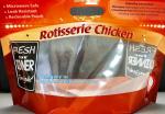 Stand up food airtight roasting chicken packaging bag, hot chicken hot food