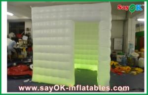 Wholesale Oxford Cloth Inflatable Custom Inflatable Products , White Wedding Mobile Square Photo Booth from china suppliers