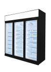 Excellent Performance Frost Free Glass Hinge Door Vertical Display Freezer