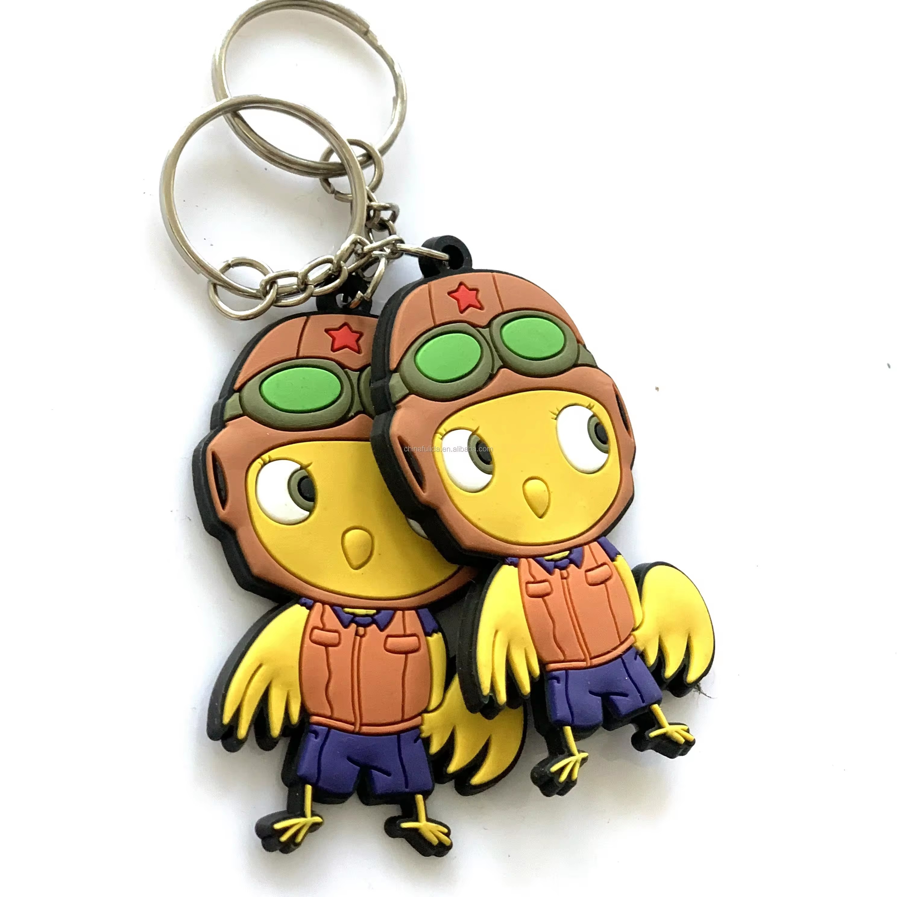 Silicone Soft PVC Keychain Rubber Keyring With Logo Bulk Floating