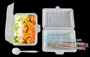 Wholesale biodegradable corn starch food container,Airline new nature 900ml biodegradable corn starch food container with lid pac from china suppliers