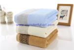 Custom dobby brown beautiful thick unique bath towels bulk