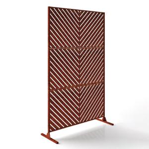 Wholesale Customizable Corten Steel Garden Screen Partition Wall Prerusted from china suppliers