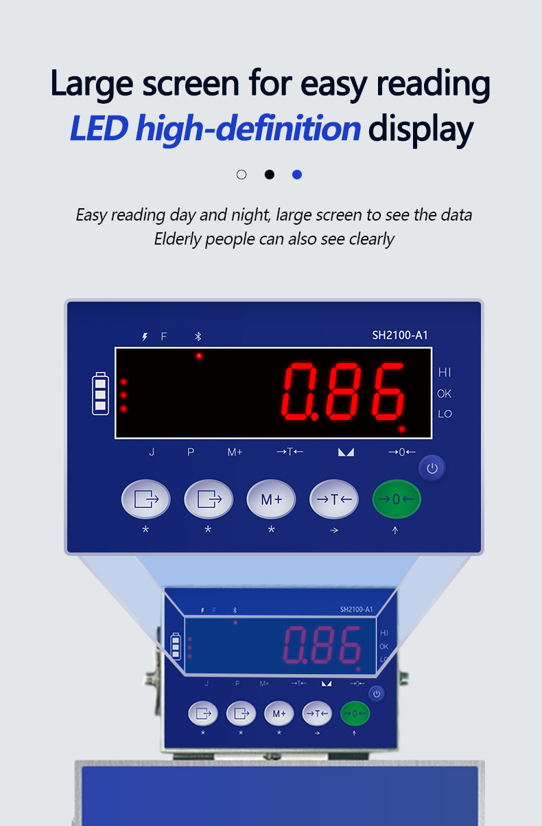100KG Small Bluetooth Industrial Weighing Scale with ABS and Stainless Steel Platform