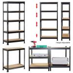 5 Tier Storage Shelf Rack Adjustable Metal Garage Storage Rack Garage Shelves