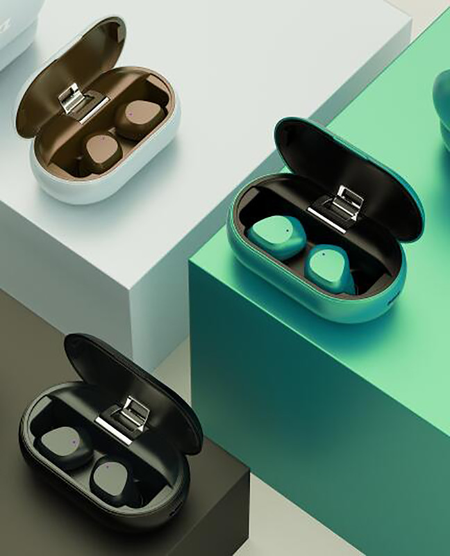 800mah Charger Cable Bluetooth Earphone Buds , Wireless Earphones For Running