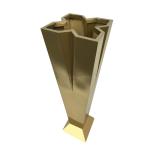 Pyramid Shape Gold Plated Decorative Flower Planter Indoor Decoration