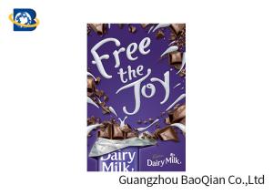 Wholesale Snacks / Chocolate Advertising Poster Lenticular 3D , Lenticular Photo Printing Stunning Design from china suppliers