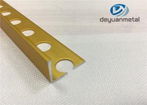 Wholesale Bright Gold Aluminium Floor Trim Profiles L Shape With Hole Punched from china suppliers