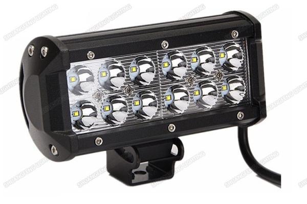 36w High Intensity Cree Double Row LED Light Bar Lens With Stainless Steel