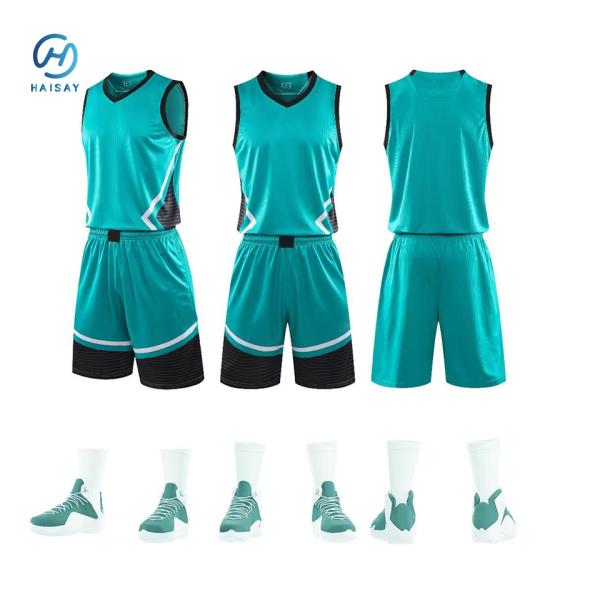 Wholesale Basketball Clothes Set Mens Reversible Team Basketball Shirt Uniformes