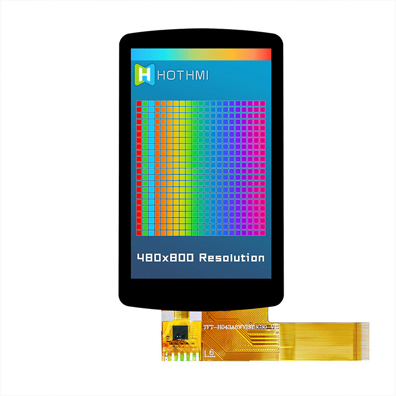 4.3 Inch IPS TFT Capacitive Screen , 480x800 TFT Color Display