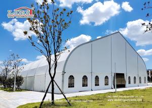 Wholesale Event Center 25m Wide Curve Tent With PVC Clear Window Glass Door from china suppliers
