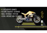 220v Black Crazy VR Motorcycle Simulator Electric Cylinder Racing Platform For