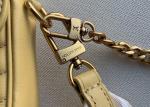 19cm Womens Yellow Leather Multi Pochette Crossbody Bag With Coin Purse