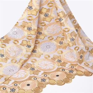 Wholesale White and gold swiss voile lace in switzerland 2015 for christmas party dress from china suppliers