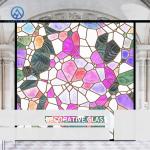 Flower Custom Art Glass Window For Lamp Lighting Church Home Wall Decor