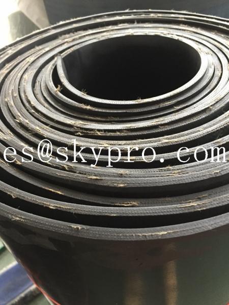 Textile fiber reinforced rubber sheeting roll High tensile strength and wear