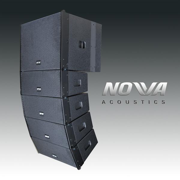 350W double 6.5" mini line array speaker black color cabinet For Living