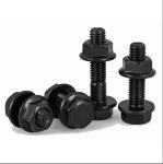 M8 M10 M12 Metal Steel Black Oxide Hex Head Serrated Flange Bolt B7 B7M DIN6921