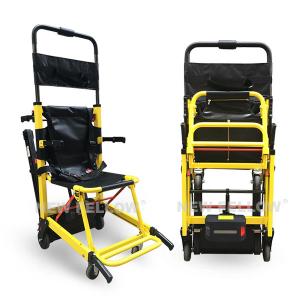 China Yellow Stair Climbing Wheelchair Ambulance Electric Stair Chair Stretcher on sale