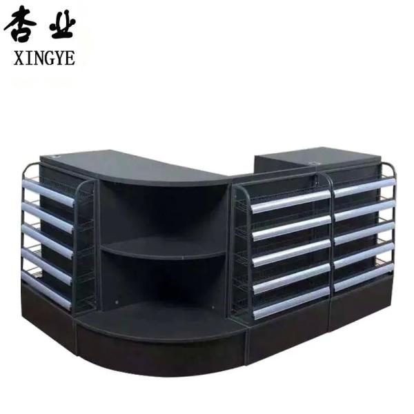 Factory customized color size metal heavy duty Checkout Counter supermarket