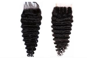 Wholesale Long Lasting Deep Wave Lace Top Closure Hair Ear To Ear No Mixture from china suppliers