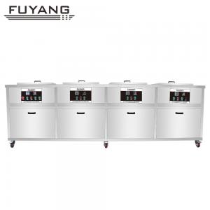 Wholesale FUYANG 40KHz Four Tanks Ultrasonic Cleaning Equipment EMF For Auto Parts from china suppliers