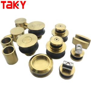 Wholesale Zinc Alloy SS304 Heavy Duty Frameless Telescopic Sliding Barn Door Hardware Fitting from china suppliers