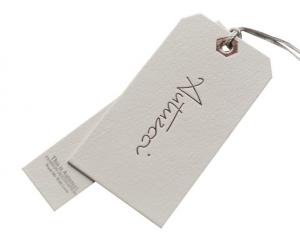 China polyester cotton Custom Hang Tags With String , clothing swing tags on sale