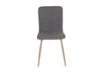 Ergonomic 87cm Height Grey Fabric Side Chair With 4 Hardwood Legs
