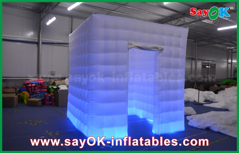 Photo Booth Decorations White One Door Inflatable PhotoBooth Cabinet Enclosed Mobile Photo Booth