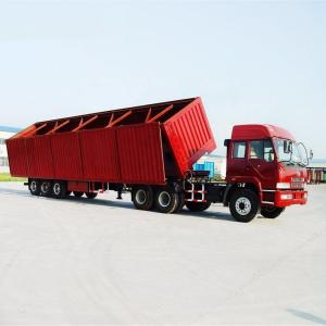 Wholesale Customer's Optional Tri Axles Heavy Duty Cargo Side Dump Rear Tipping Trailer Benefit from china suppliers