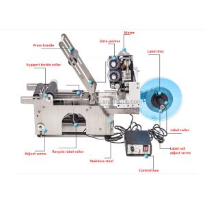 Semi-Automatic 10ml Glass Vials Labeling Machine Horizontal Bottle Carton/Can