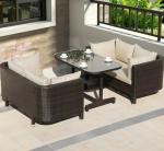 Nordic Style Terrace Courtyard Living Room Sofa Wicker Rattan Chair Patio