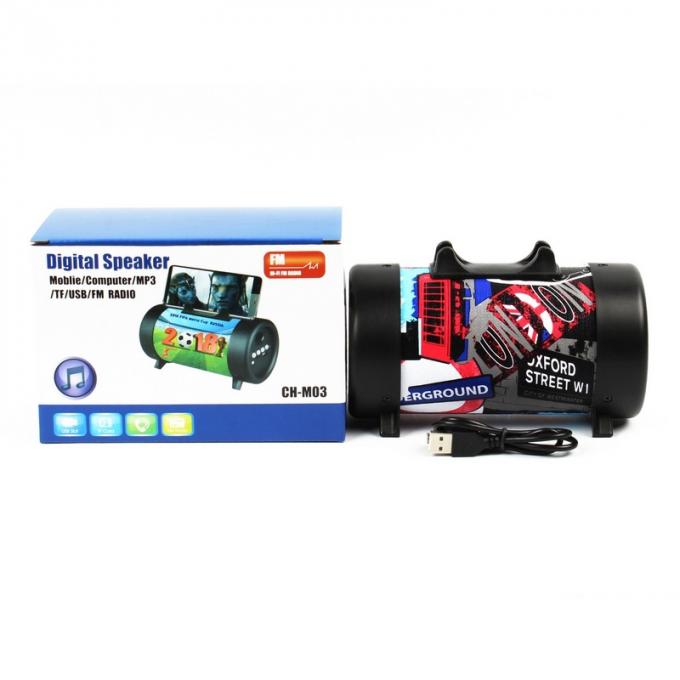 CH-M03 medium barrel with flashlight bluetooth speaker   bluetooth smart speaker Blue / Camouflage Green / Flag