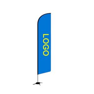Wholesale 110D Polyester 560cm Advertising Beach Flag Custom Double Sided Printed from china suppliers