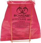 Scientific Steel Wire Biohazard Bag Holder, Epoxy Coated, Standard-Sized