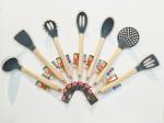 Silicone Kitchen Utensil Set Spaghetti Server Soup Ladle Slotted Spoon Slotted