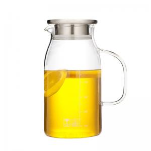China 1800ml Glass Water Pitcher With Filter Withstands Temperature 0 ℉ - 300 ℉ on sale