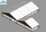 10x15m / 10x5m Outdoor Warehouse Tent Wooden Floor White PVC Cover For Trade
