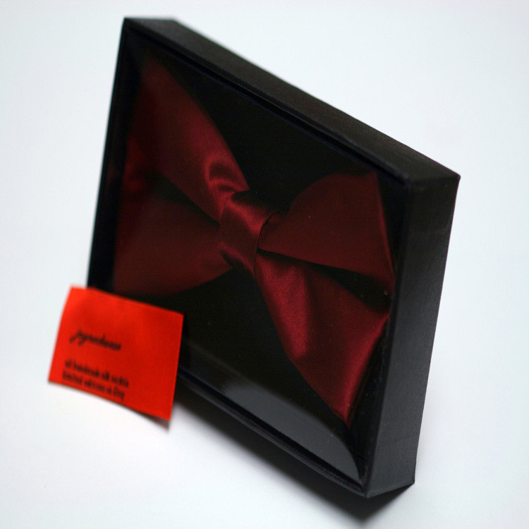 custom knottie box with transparent plastic lid transparent cover bowtie gift box