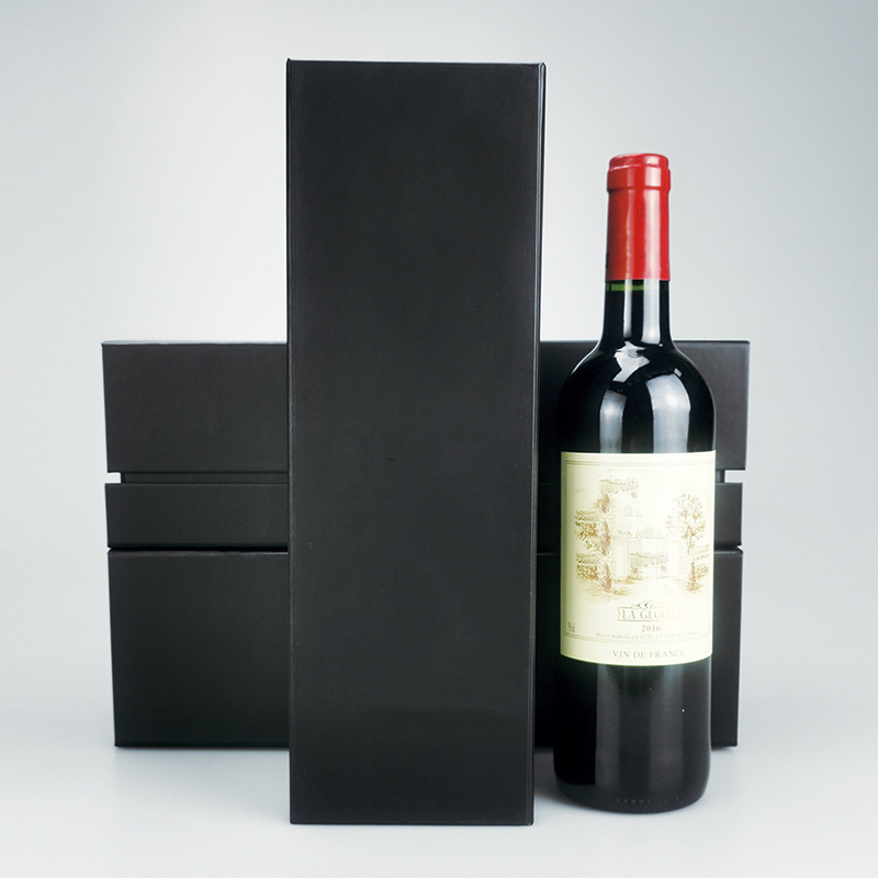 Custom Luxury Single Bottle Wine Box Packaging With Magnetic Lid Customized Thickness