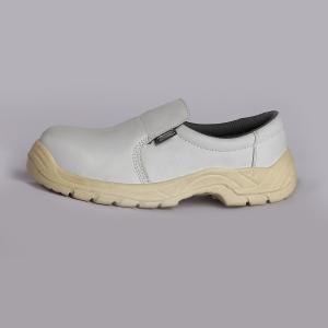 Wholesale Comfortable EVA Insole Breathable Embossed Low Cut Leather Work Boots PU Outsole Unisex Metal from china suppliers