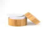 Bamboo Plastic Liner Cream Jars Cosmetic Packaging 0.5oz 1oz 1.7oz With Lids