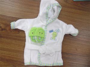 Wholesale 100% Cotton Custom Bath Robe with Hood for baby Unisex from china suppliers